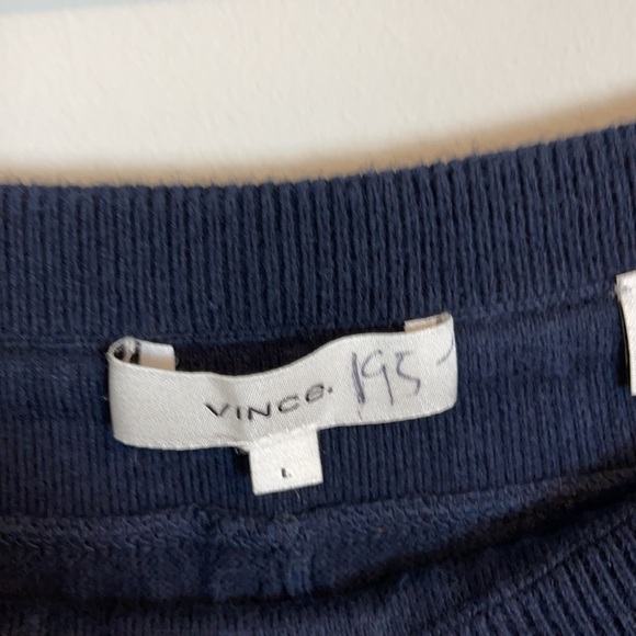 Vince Pull on Navy capri leisure pants - Picture 3 of 5